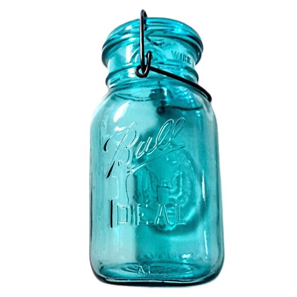 BALL IDEAL Blue Wire-Bail Quart BICENTENNIAL (1776-1976) COLLECTOR JAR 75( 2) A1 - Picture 3 of 10